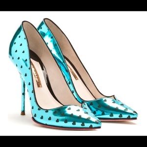Sophia Webster blue heart heels 36.5